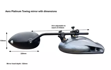Milenco peilipari Aero Platinum, varsi 41 cm - Vetoauton peilit ja osat - 16804 - 2