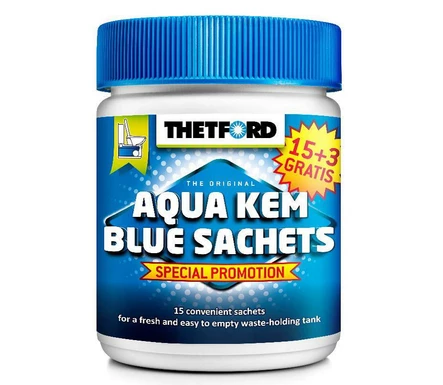 Thetford Aqua Kem Sachets käymäläjauhe 15 + 3 ps - Kemikaalit ja hoitoaineet thetford - 7264 - 1